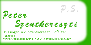 peter szentkereszti business card